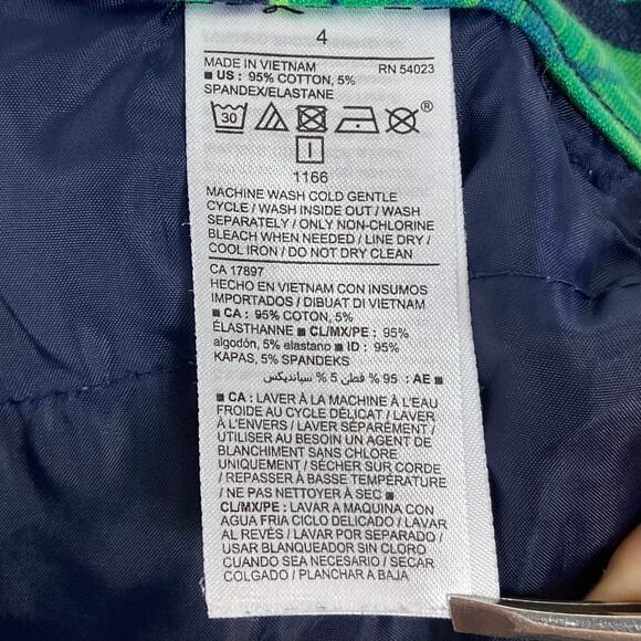 NWOT OLD NAVY Pants Women 4 Green-Yellow Lime Banana Leaf Print “Pixie Ankle” - Picture 8 of 13